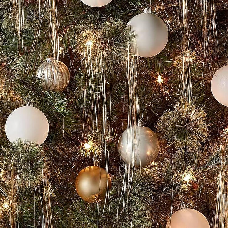 happylain 2000 Strands Christmas Tinsel Icicles, 19.8" Gold Icicle for Xmas Tree, Holiday, Birthday, Wedding, Party Hanging Decoration - Image 5